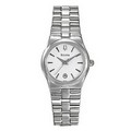 Bulova Women's White Round Dial Watch w/ Stainless Steel Case